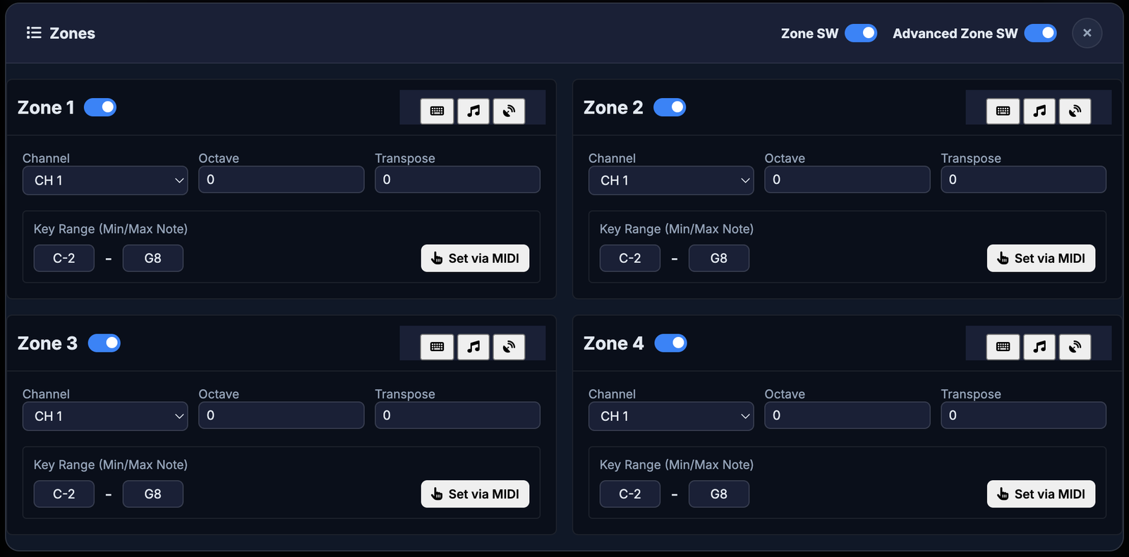 MIDI Connect Editor Dashboard 3